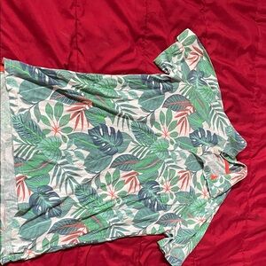 Tropical Leaf Print T-Shirt